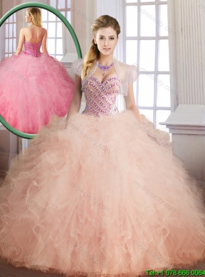 2016 Luxurious Floor Length Sweet 16 Dresses with Ball Gown