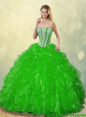 Fashionable 2016 Beading Quinceanera Dresses with Sweetheart