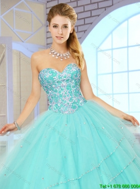 Popular Ball Gown Beading Sweet 16 Dresses with Sweetheart