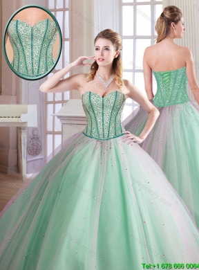 2016 Elegant Ball Gown Sweetheart Quinceanera Dresses with Beading