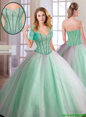 2016 Elegant Ball Gown Sweetheart Quinceanera Dresses with Beading