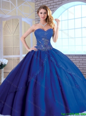 Exclusive Royal Blue Quinceanera Dresses with Appliques