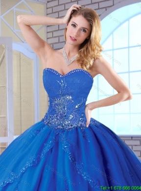 Exclusive Royal Blue Quinceanera Dresses with Appliques