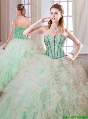 Gorgeous Beading and Ruffles Multi Color Quinceanera Dresses