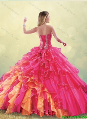 Gorgeous Multi Color Quinceanera Dresses with Beading and Ruffles