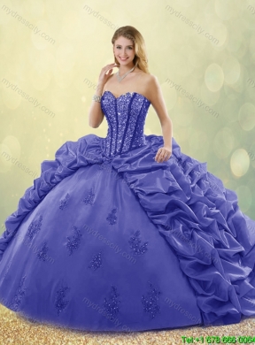 New Arrivals 2016 Sweetheart Quinceanera Gowns with Brush Train