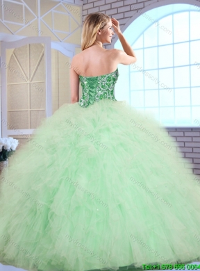 Perfect Sweetheart Quinceanera Gowns with Beading and Ruffles