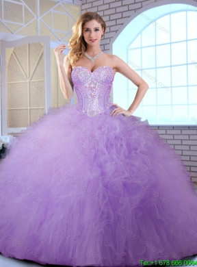 2016 Wonderful Floor Length Sweet 16 Gowns with Ruffles