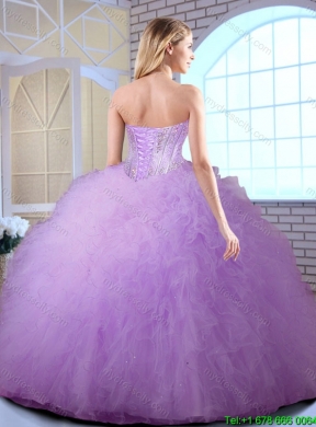 2016 Wonderful Floor Length Sweet 16 Gowns with Ruffles