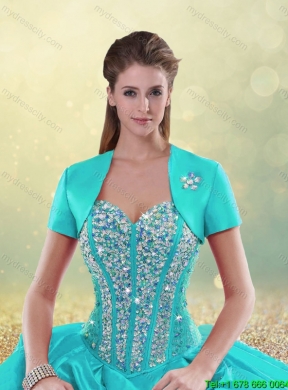 Cheap Beading and Pick Ups Quinceanera Gowns with Court Train