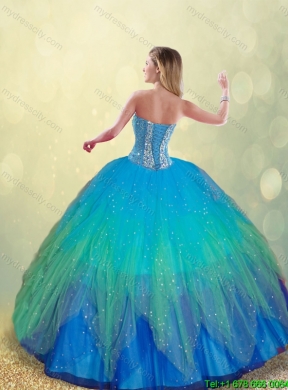 Elegant Beading Ball Gown Sweet 16 Dresses in Multi Color