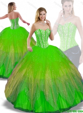 Perfect Ball Gown Multi Color Quinceanera Dresses with Beading