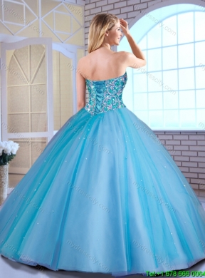 2016 Cheap Ball Gown Beading Quinceanera Gowns with Sweetheart