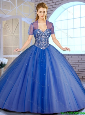 2016 Cheap Ball Gown Beading Quinceanera Gowns with Sweetheart