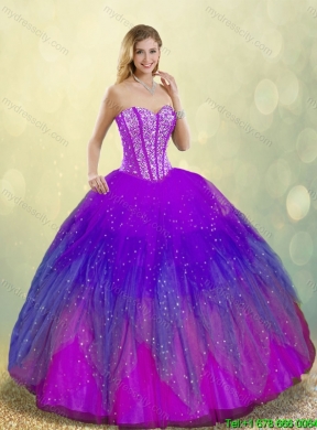 New Style Ball Gown Sweet 16 Dresses in Multi Color for 2016