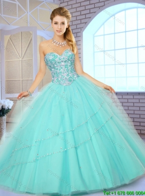 New Style Floor Length Quinceanera Gowns with Beading