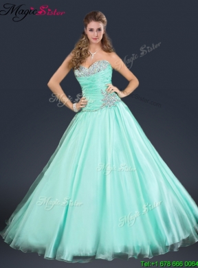 2016 Perfect Sweetheart Beading Prom Dress in Apple Green