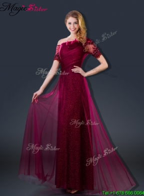 Perfect Empire Appliques Prom Dresses with Asymmetrical