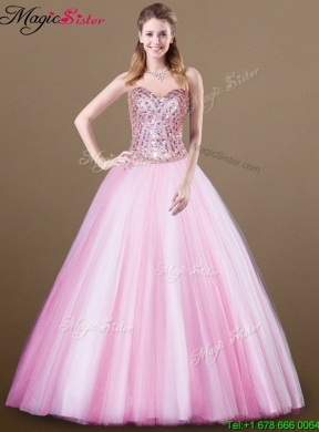 Lovely A Line Sweetheart Beading Detachable Prom Dresses for 2016