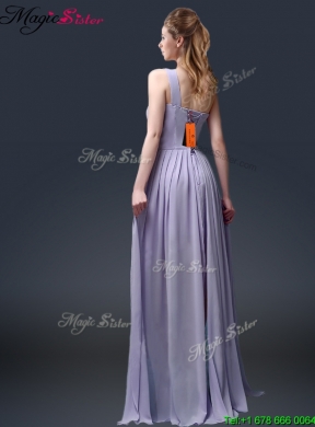 New Style One Shoulder High Low Ruffles Prom Dresses for 2016