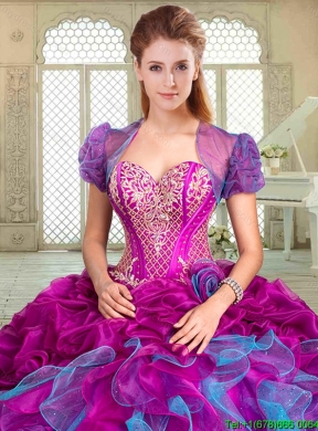 2016 Gorgeous Sweetheart Quinceanera Dresses with Ruffles and Pick Ups