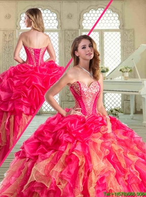 2016 Gorgeous Sweetheart Quinceanera Dresses with Ruffles and Pick Ups