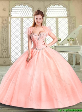 2016 Popular Sweetheart Beading Sweet 16 Dresses for Summer