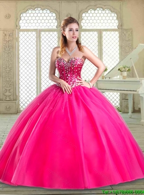 2016 Pretty Sweetheart Quinceanera Gowns with Beading