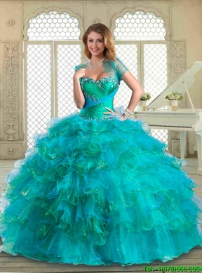 Beautiful Sweethear Best Quinceanera Dresses with Beading and Ruffled Layers