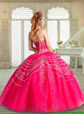 Beautiful Sweetheart Quinceanera Gowns with Beading and Appliques