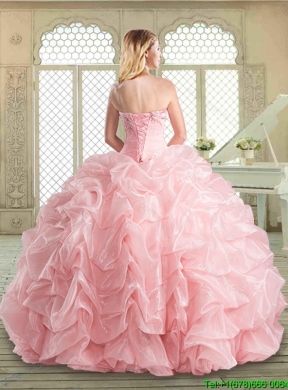 Best Sweetheart Quinceanera Gowns  with Appliques and Pick Ups