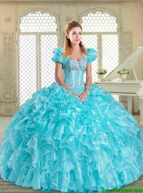 Classical Sweetheart Designer Quinceanera Dresses with Beading and Ruffles