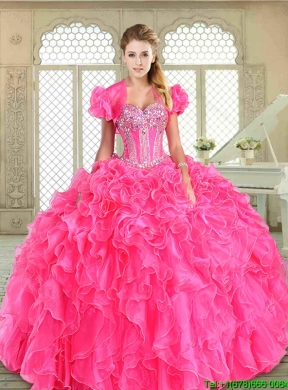 Classical Sweetheart Designer Quinceanera Dresses with Beading and Ruffles