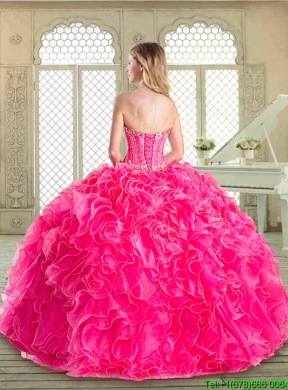 Classical Sweetheart Designer Quinceanera Dresses with Beading and Ruffles