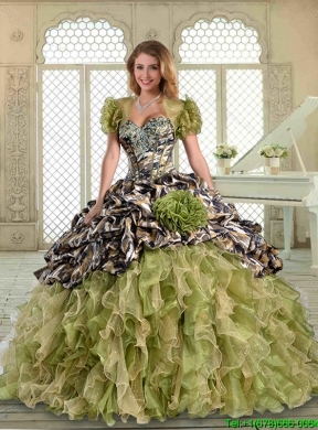 Designer Quinceanera Dresses with Pick Ups and Ruffles for Winter