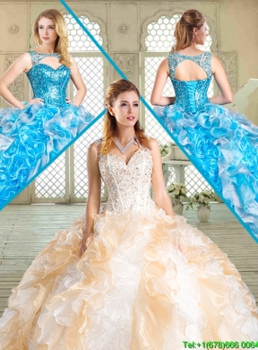 Designer Quinceanera Gowns with Paillette and Ruffles