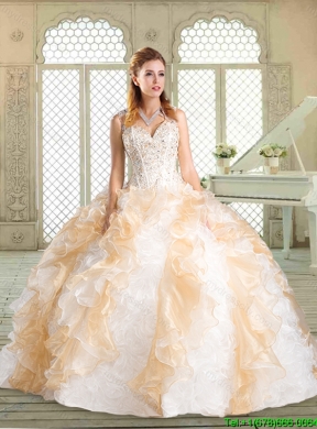 Fashionable Sweetheart Sweet 16 Dresses with Paillette and Ruffles