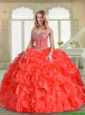 Latest Sweetheart Quinceanera Gowns with Beading and Ruffles