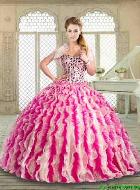 Lovely Sweetheart Quinceanera Dresses with Beading and Ruffles