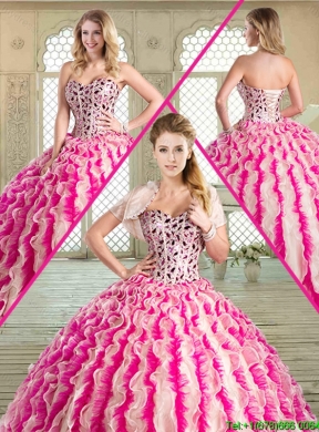 Lovely Sweetheart Quinceanera Dresses with Beading and Ruffles