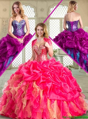 Luxurious Sweetheart Quinceanera Dresses with Beading and Ruffles