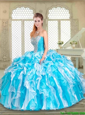 New Style Multi Color 2016 Quinceanera Dresses with Beading and Ruffles