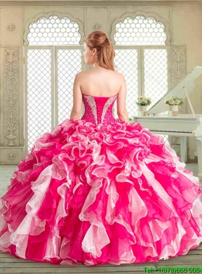 New Style Multi Color 2016 Quinceanera Dresses with Beading and Ruffles