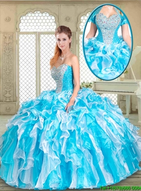 New Style Multi Color 2016 Quinceanera Dresses with Beading and Ruffles