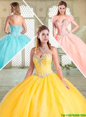 Elegant Sweetheart Beading Quinceanera Gowns for Spring