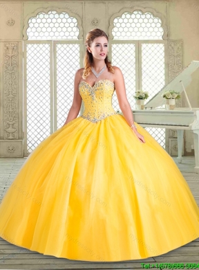 Elegant Sweetheart Beading Quinceanera Gowns for Spring