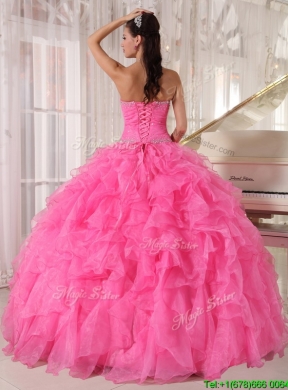 2016 Classic Ball Gown Strapless Sweet 16 Gowns with Beading