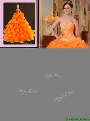 2016  Designer  Orange Red Ball Gown Sweetheart Quinceanera Dresses