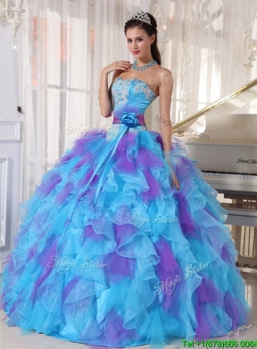 2016  Elegant  Ball Gown Floor Length Appliques Quinceanera Dresses