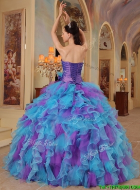 Best Multi Color Ball Gown Sweetheart Quinceanera Dresses